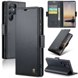 Casing HP Leather Flip Cover Samsung S24 Ultra